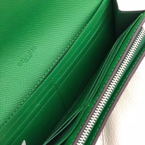 COACH SLIM ENVELOPE WALLET GREEN F54009 - Picture 6 of 6